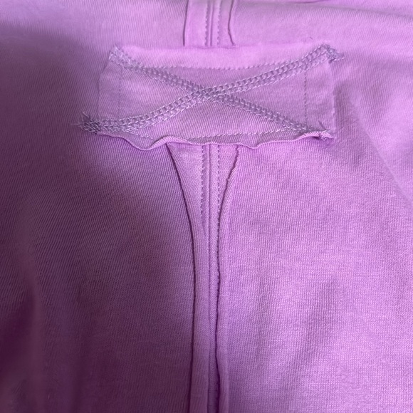 Zenana Top Dark Lavender 1/4 Button down Short Sleeves NWOT - Picture 7 of 10